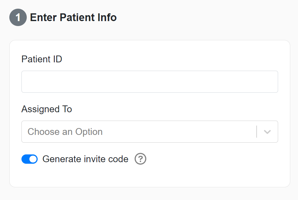 Enter Patient Info Form